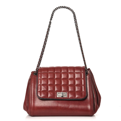 Chanel Lambskin Chocolate Bar Accordion Mademoiselle Flap Red 1 of 17