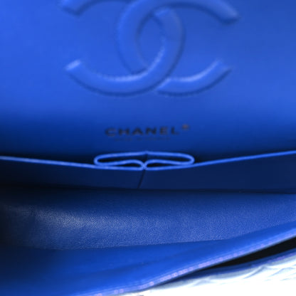 Chanel Iridescent Caviar Quilted Medium Double Flap Blue 4 of 8
