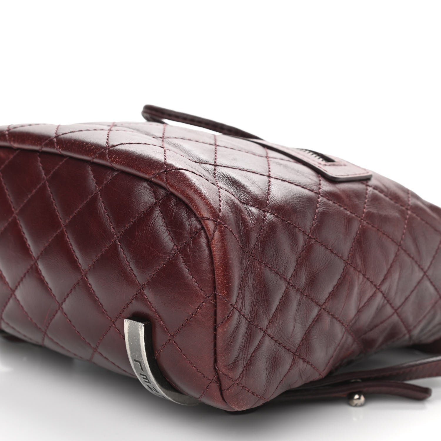 Chanel Glazed Calfskin Quilted Small Salzburg Backpack Burgundy 10 of 10