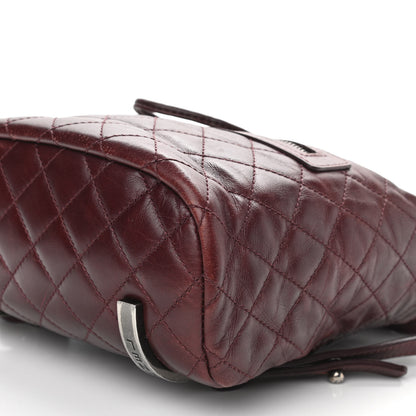 Chanel Glazed Calfskin Quilted Small Salzburg Backpack Burgundy 10 of 10