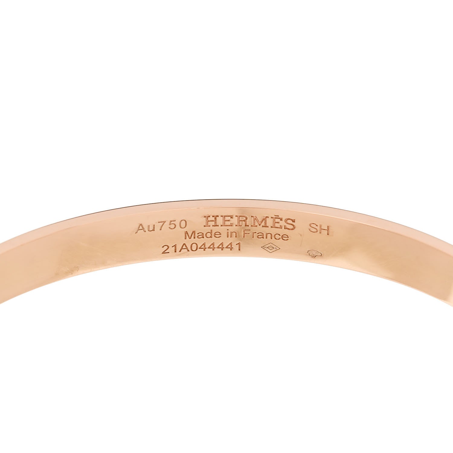 Hermes 18K Rose Gold PM Collier De Chien Bracelet SH 3 of 4