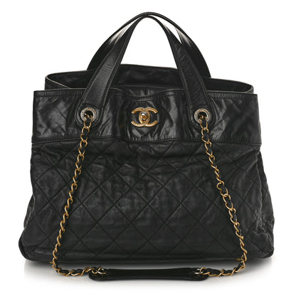Chanel Iridescent Calfskin Quilted Large In The Mix Tote Black 1 of 11