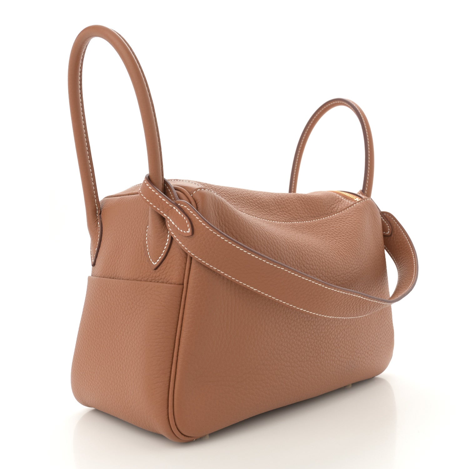 Hermes Taurillon Clemence Lindy 26 Gold 3 of 10