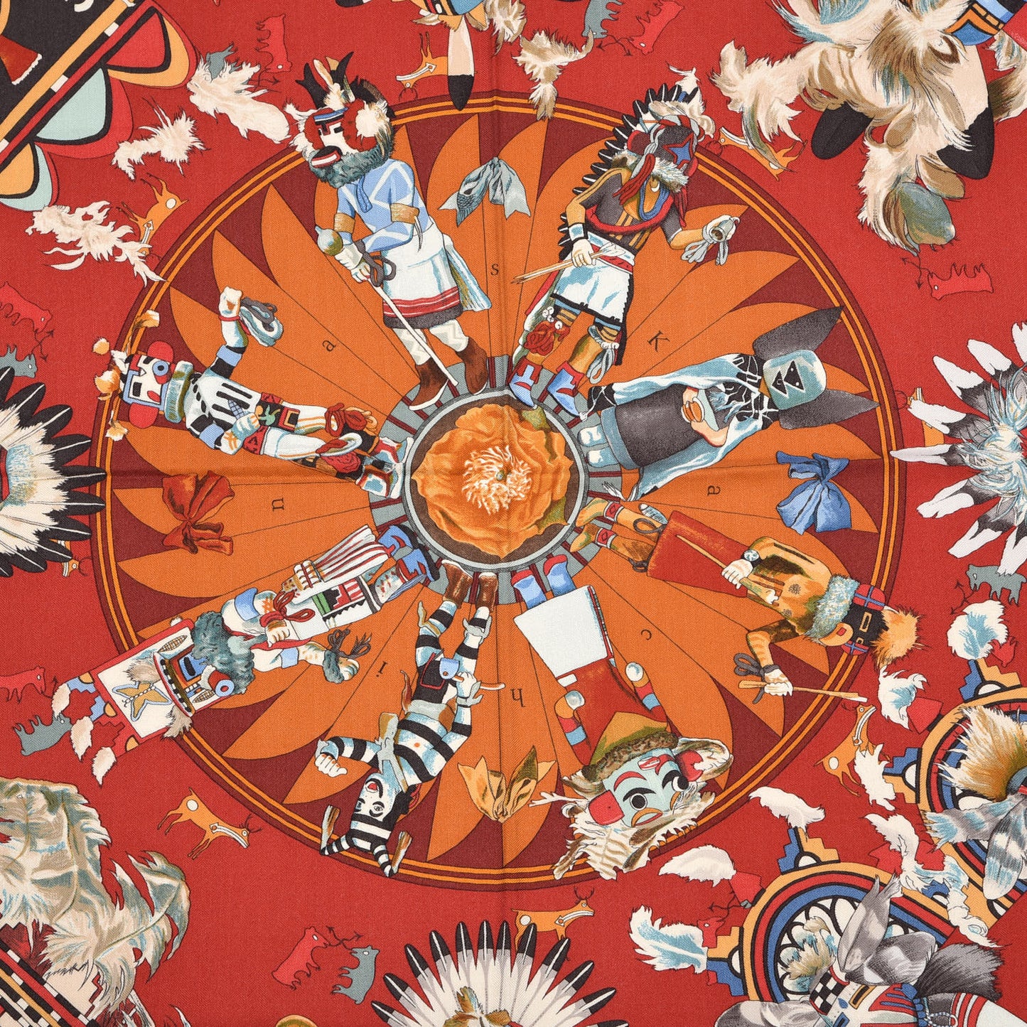 Cashmere Silk Kachinas Shawl 140