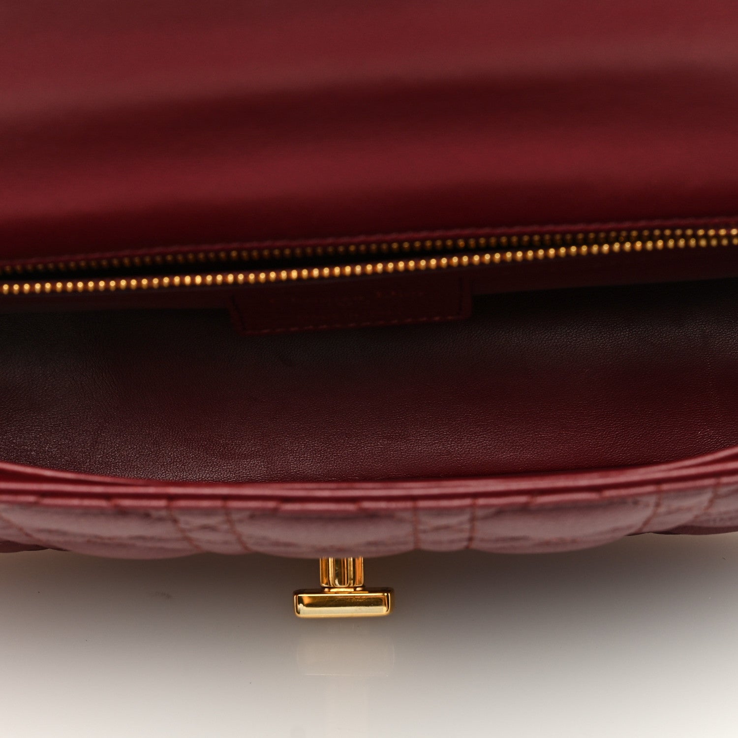Christian Dior Calfskin Cannage Medium Caro Bag Brick Red 5 of 8