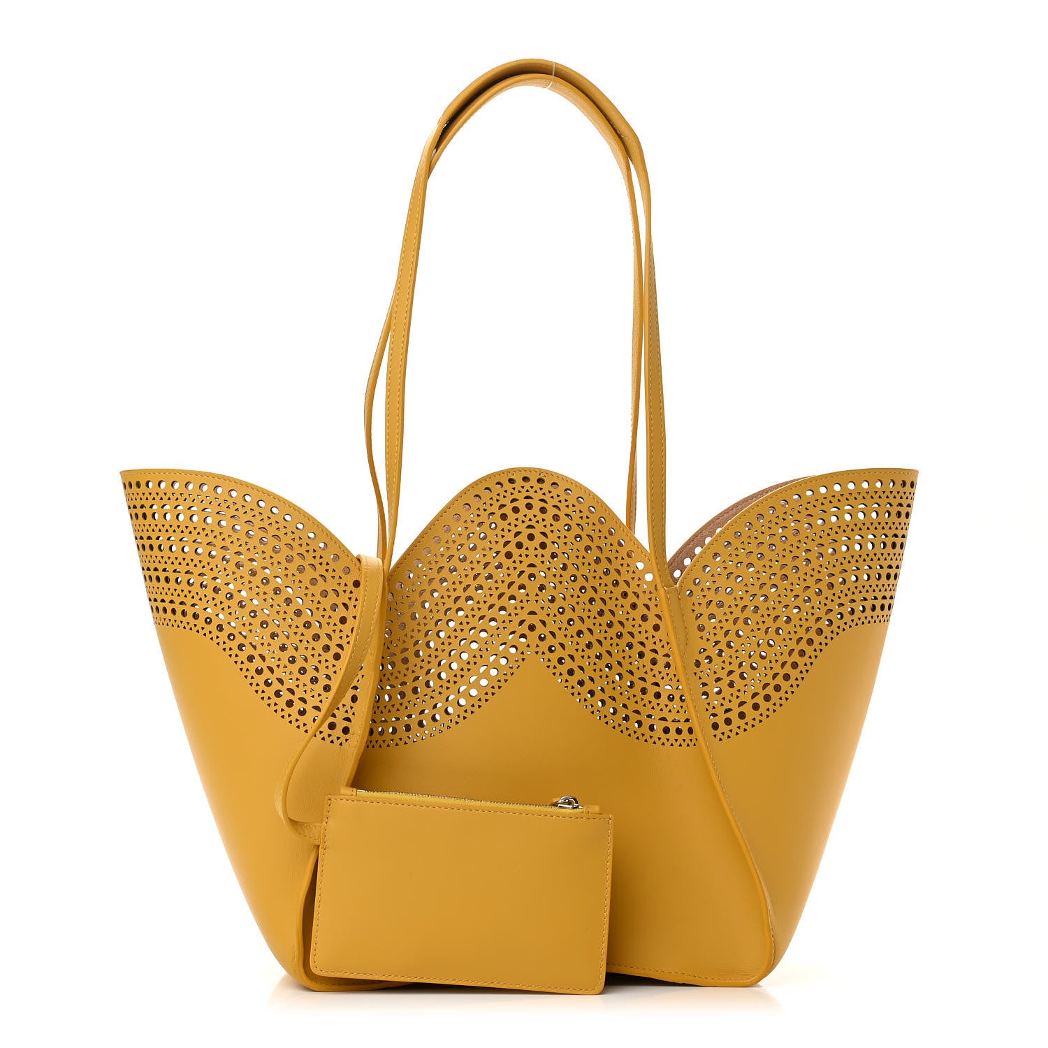 Alaia Calfskin Vienne Lili 22 Tote Jaune Safran 1 of 10