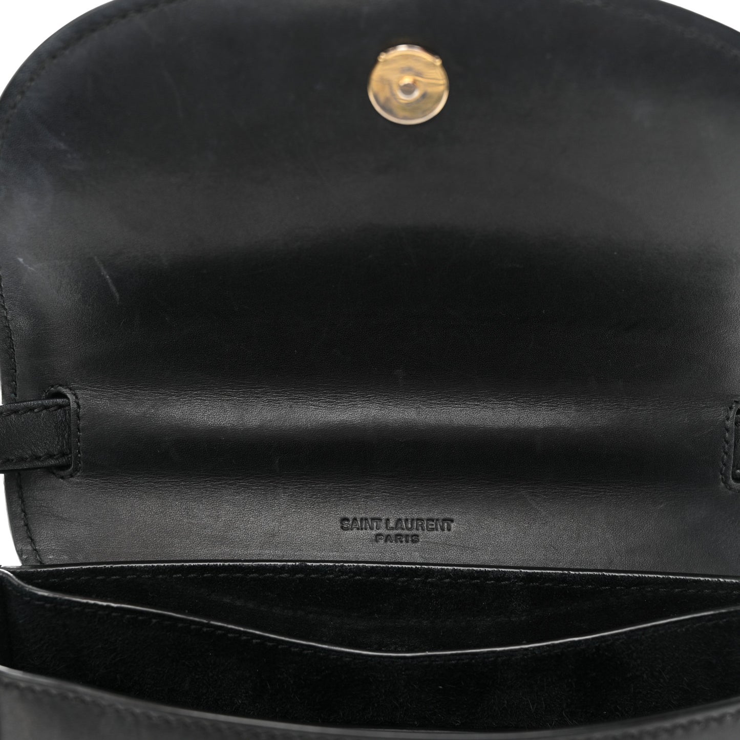 Smooth Calfskin Classic Monogram Small Kaia Satchel Black