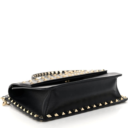 Valentino Garavani Vitello Rockstud Side Slip Crossbody Black 4 of 9