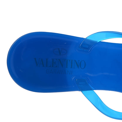 Valentino Garavani PVC Jelly Rockstud Bow Thong Sandals 40 Blue Fluo 7 of 7