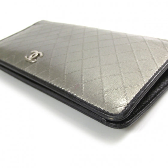 Chanel Leather Classic Wallet Silver 5 of 10