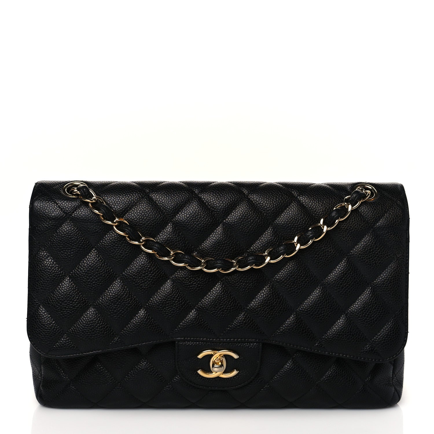 Chanel Caviar Quilted Jumbo Double Flap Black 1 of 10