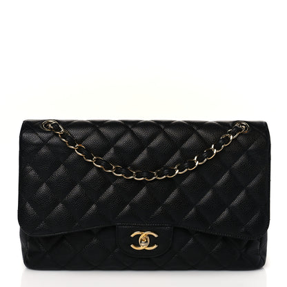 Chanel Caviar Quilted Jumbo Double Flap Black 1 of 10