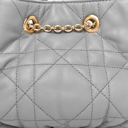 Christian Dior Lambskin Supple Macrocannage Small Ammi Bag Grey 8 of 10