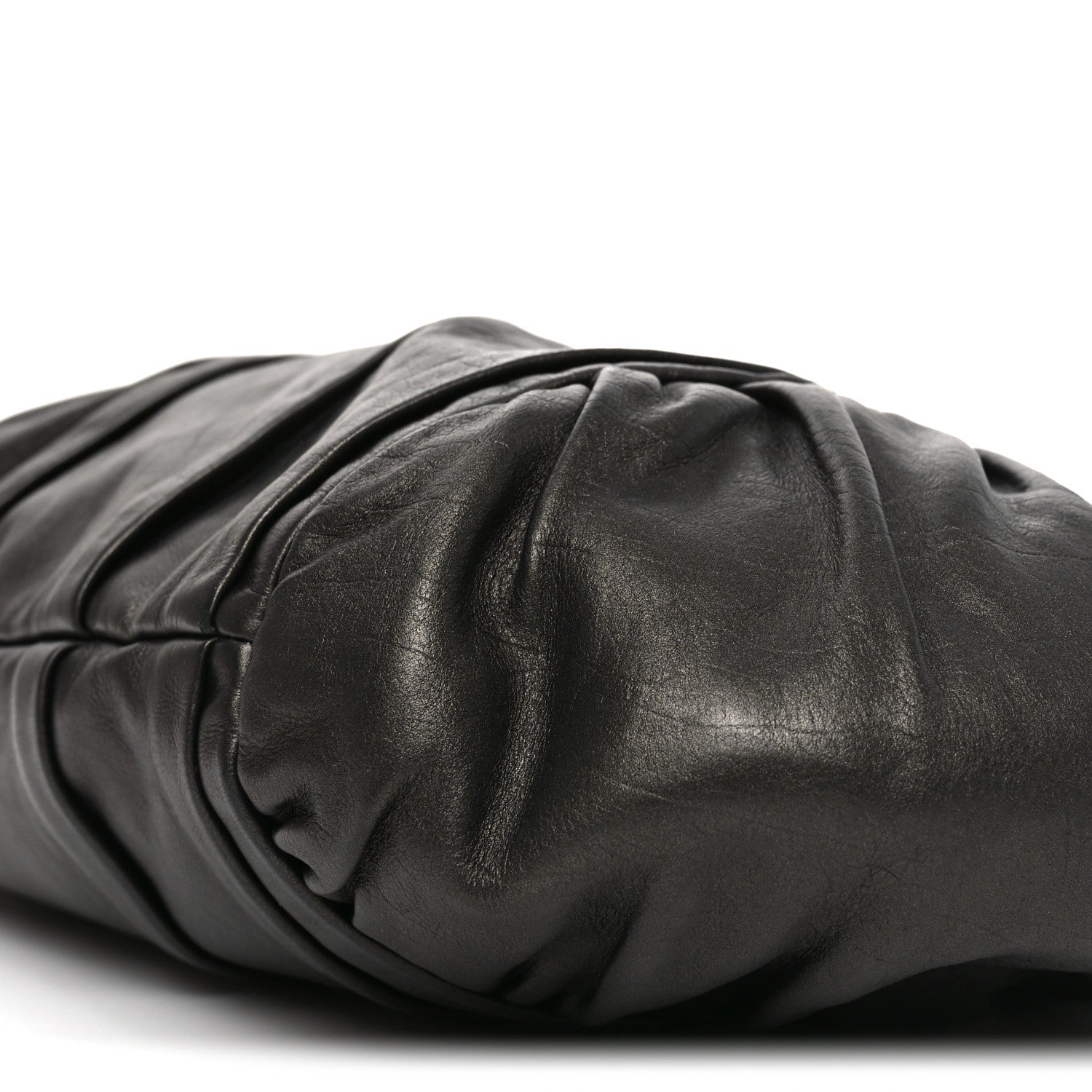 Prada Royal Calf Pleated Hobo Grafite Mordore 9 of 9