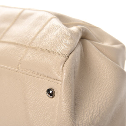 Chanel Caviar Square Stitched Large Tote Beige 17 of 26