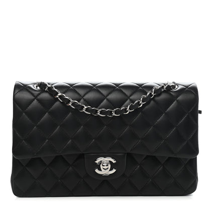Chanel Lambskin Quilted Medium Double Flap Black 1 of 8