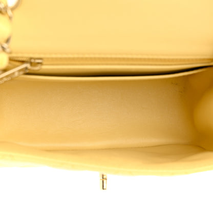 Chanel Lambskin Quilted Mini Square Flap Light Yellow 5 of 19