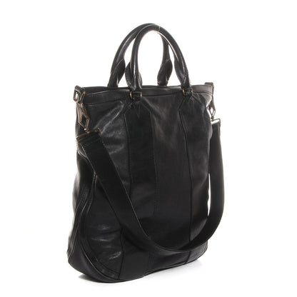 Burberry Vintage Washed Sheepskin Medium Bonington Tote Black 3 of 11