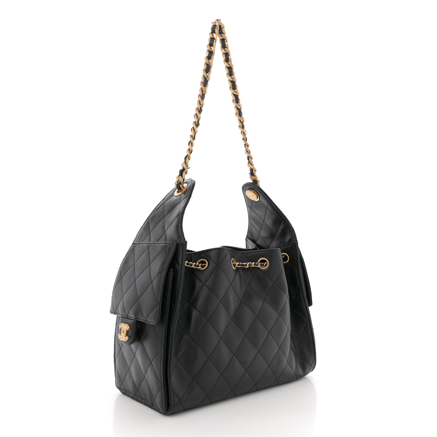 Caviar Quilted Small Chanel 25 Handbag Black