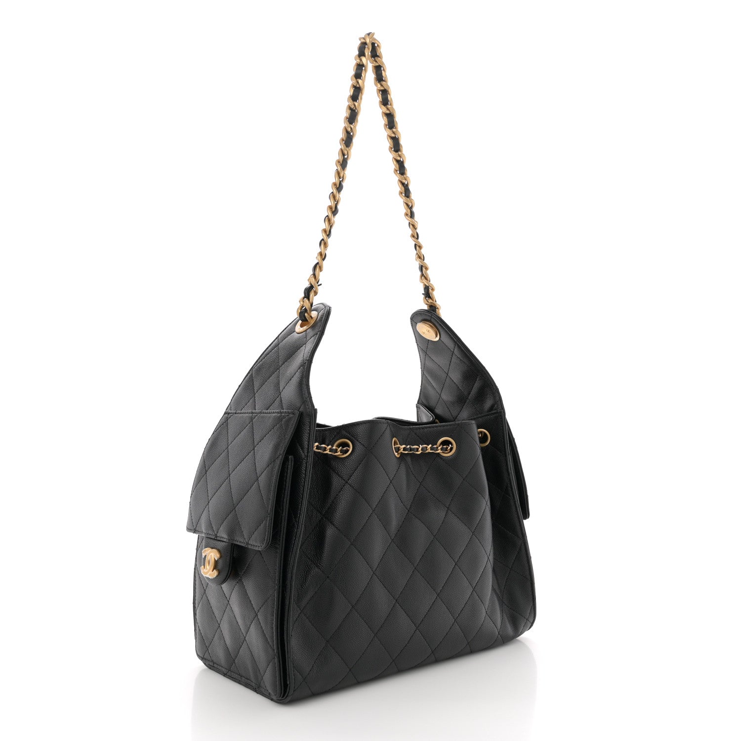 Chanel Caviar Quilted Small Chanel 25 Handbag Black 2 of 11