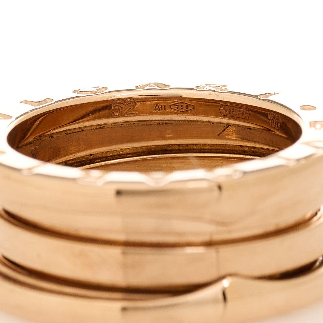 Bulgari 18K Rose Gold B.Zero1 Three-Band Ring 52 6 5 of 7