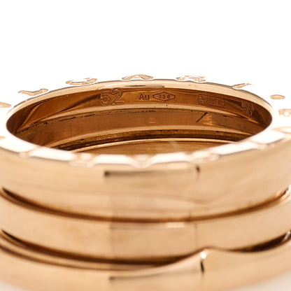 Bulgari 18K Rose Gold B.Zero1 Three-Band Ring 52 6 5 of 7