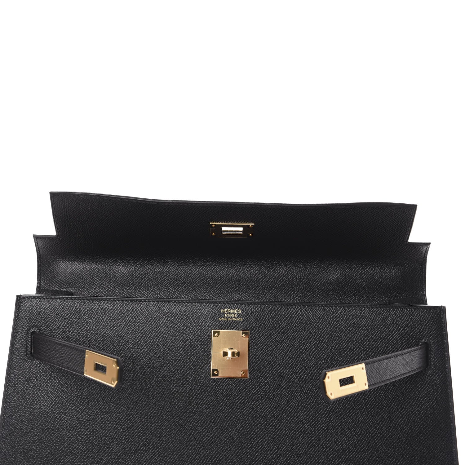 Hermes Epsom Kelly Sellier 35 Black 15 of 32