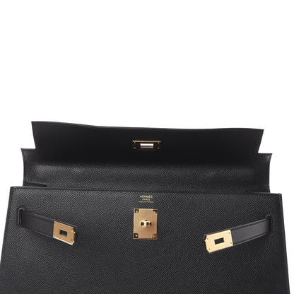Hermes Epsom Kelly Sellier 35 Black 15 of 32
