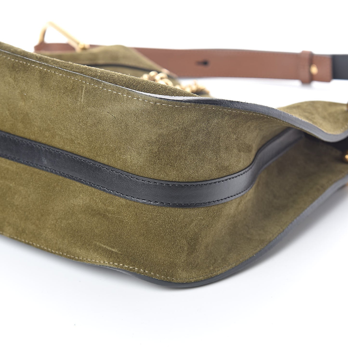 Calfskin Suede Small Hayley Hobo Eucalyptus
