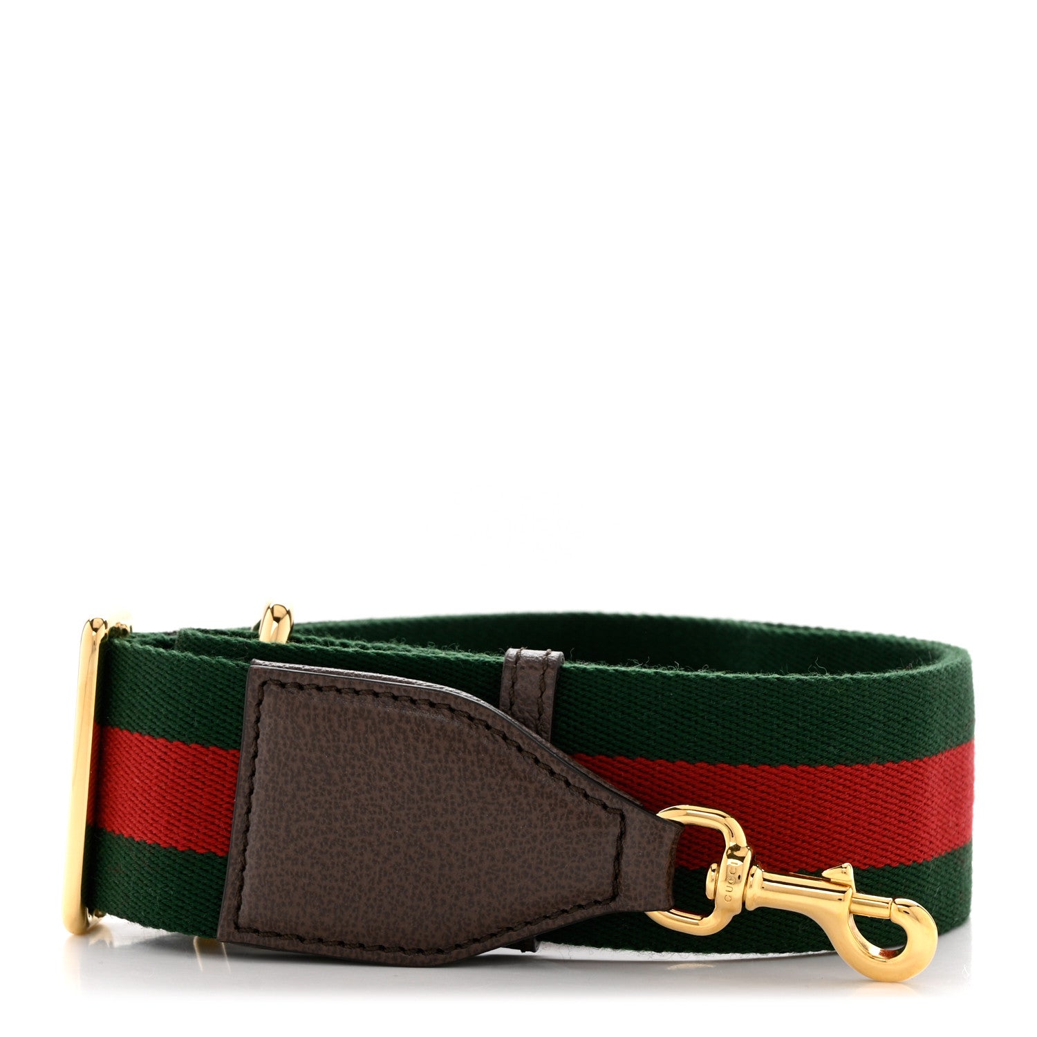 Gucci Canvas Web Shoulder Strap Green Red 1 of 4