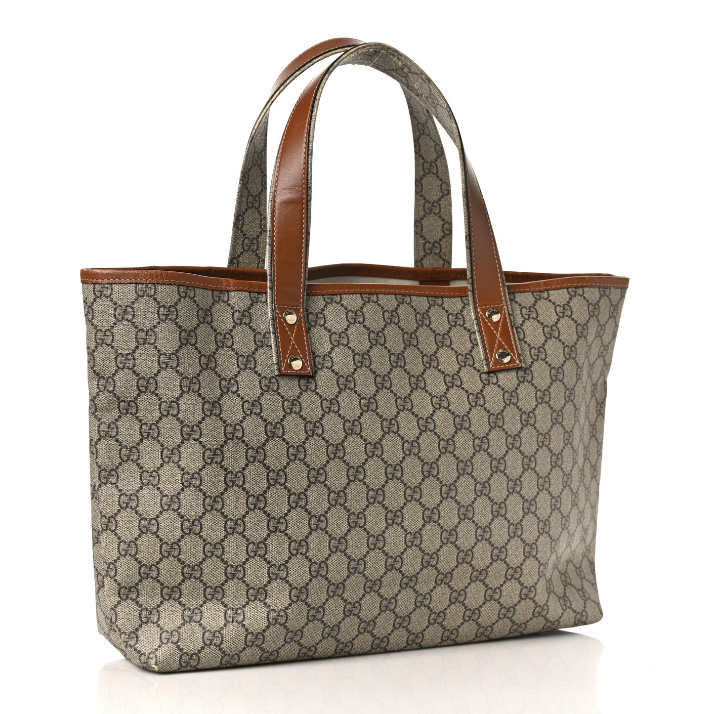 GG Plus Monogram Medium Signature Web Loop Tote Brown