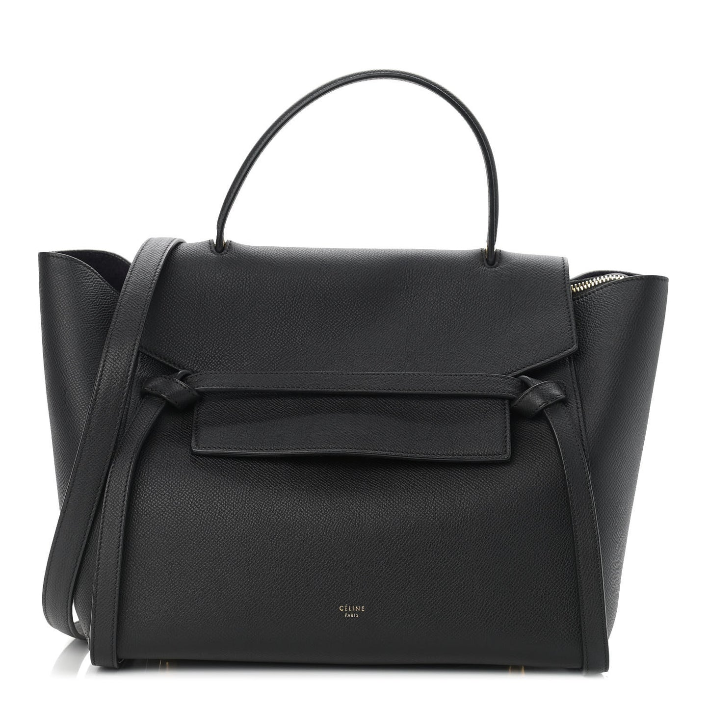 Grained Calfskin Mini Belt Bag Black