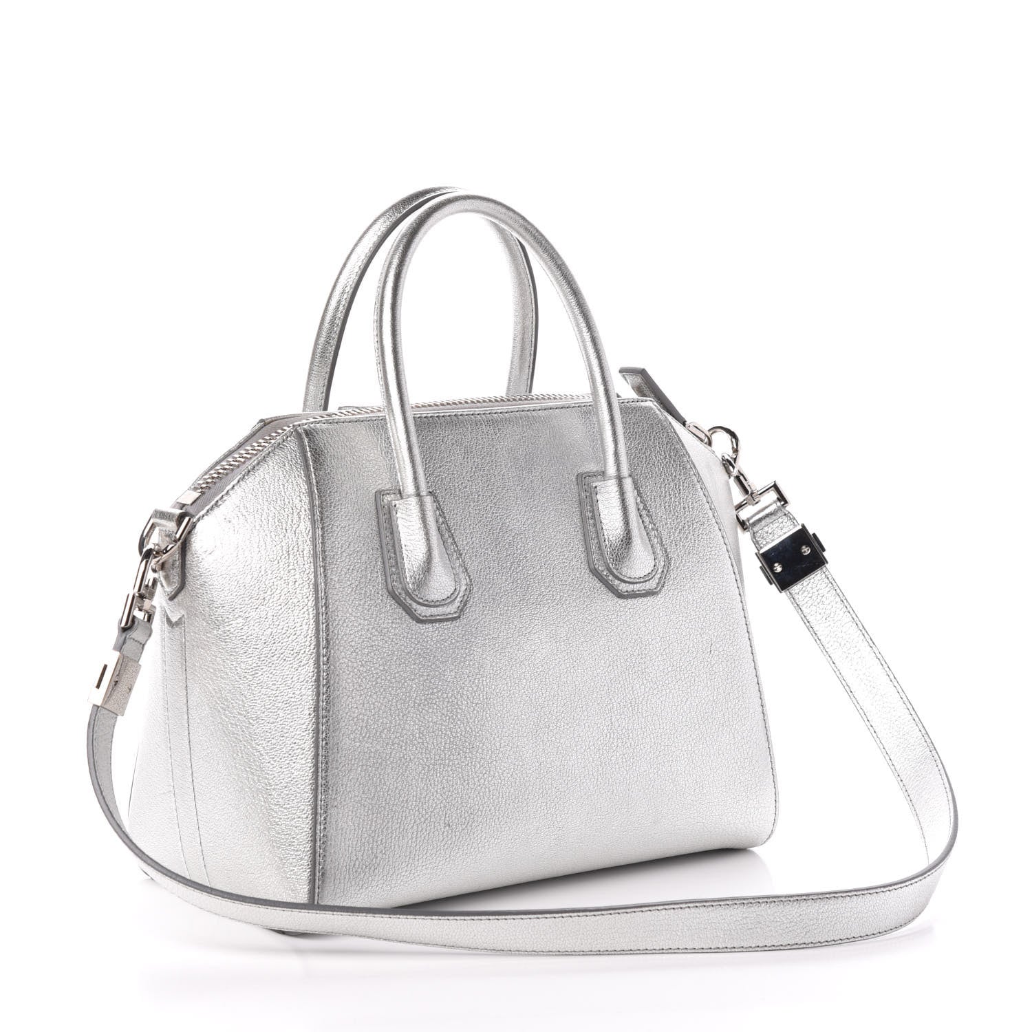 Givenchy Metallic Sugar Goatskin Small Antigona Silver 3 of 8