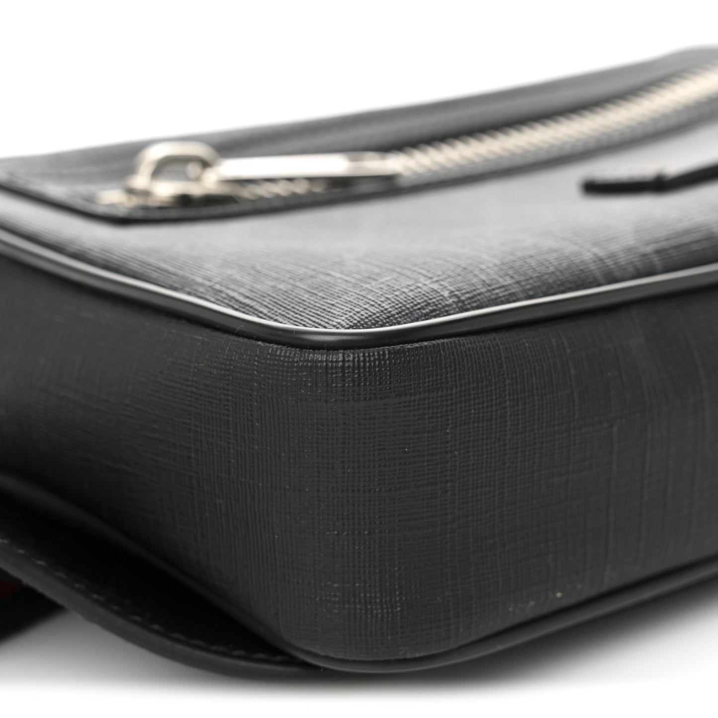 Soft GG Supreme Monogram Web Belt Bag Black Grey