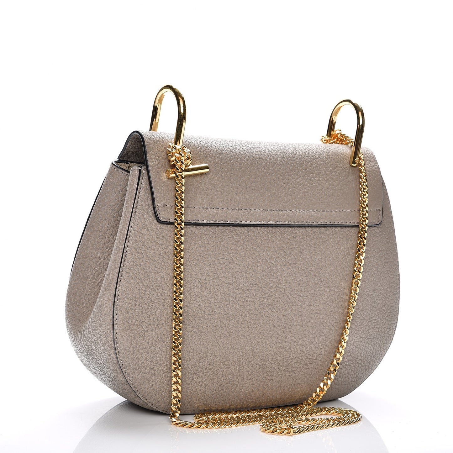 Grained Lambskin Mini Drew Shoulder Bag Motty Grey