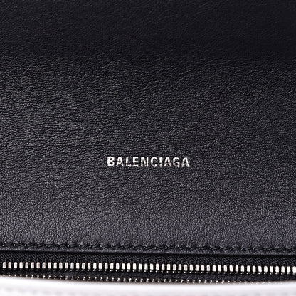 Balenciaga Pebbled Calfskin Logo Everyday Flap Chain Wallet White 5 of 9