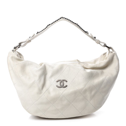 Chanel Caviar Large Outdoor Ligne Hobo White 1 of 12