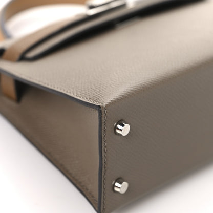 Hermes Epsom Tri-Color Mini Kelly Sellier 20 Etoupe Alezan Biscuit 12 of 14