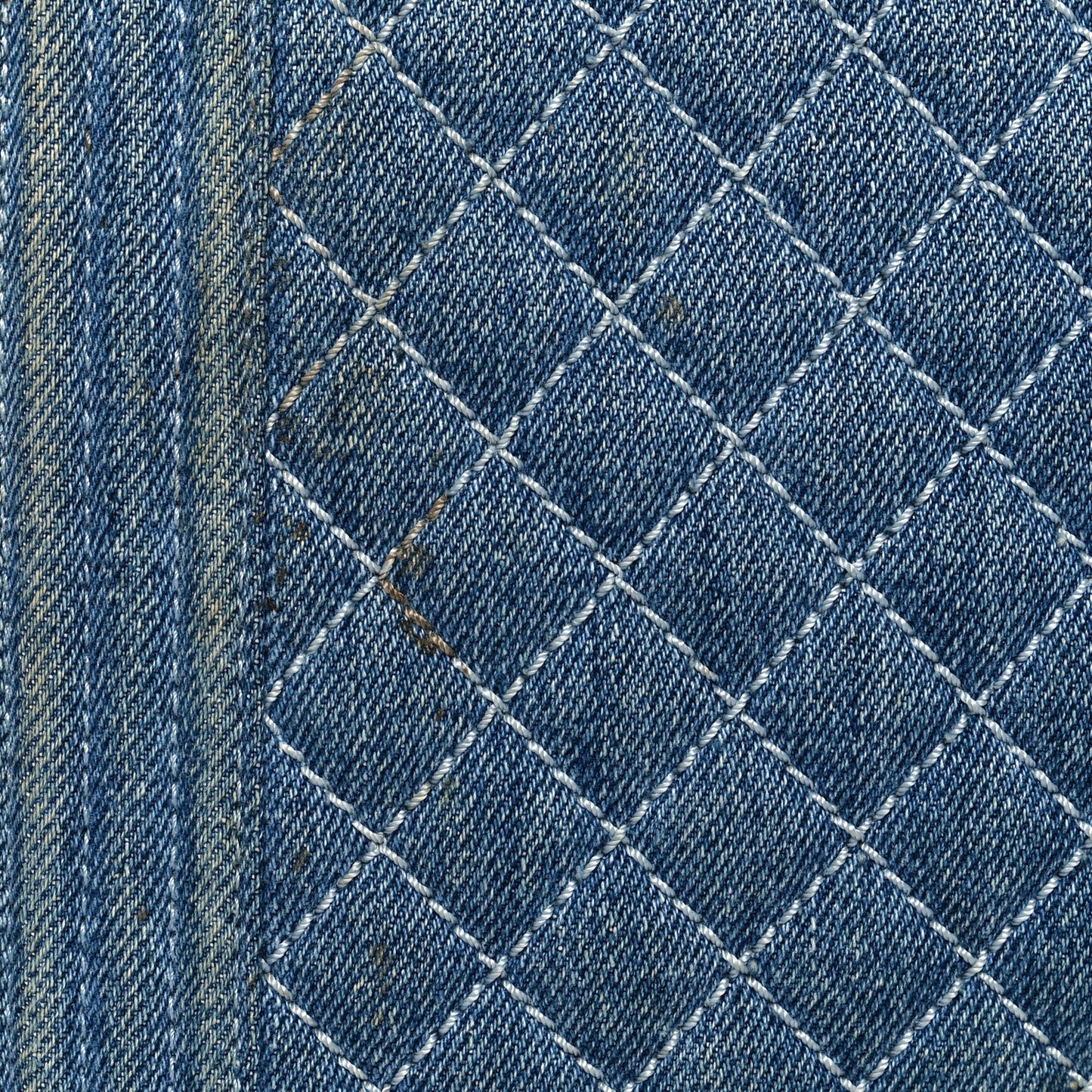 Denim Quilted Large Boy Flap Blue