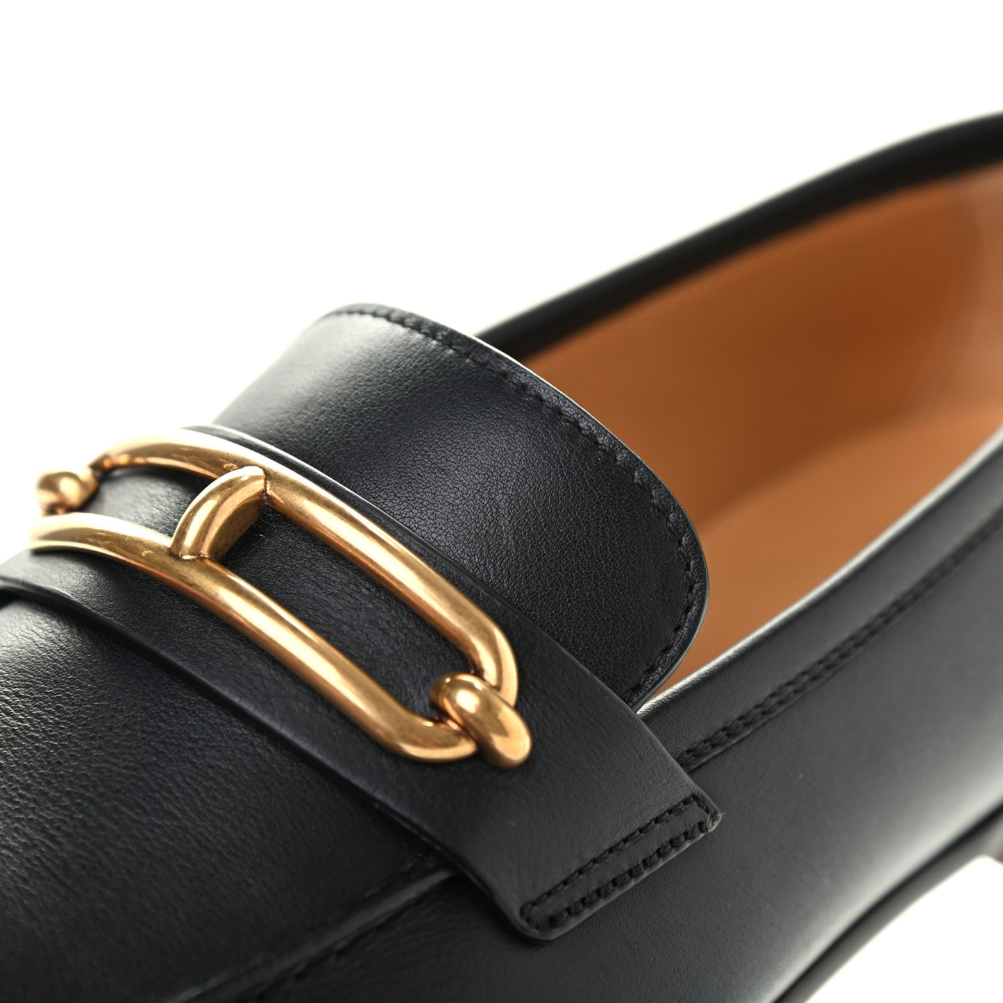 Calfskin Womens Colette Loafers 37 Black