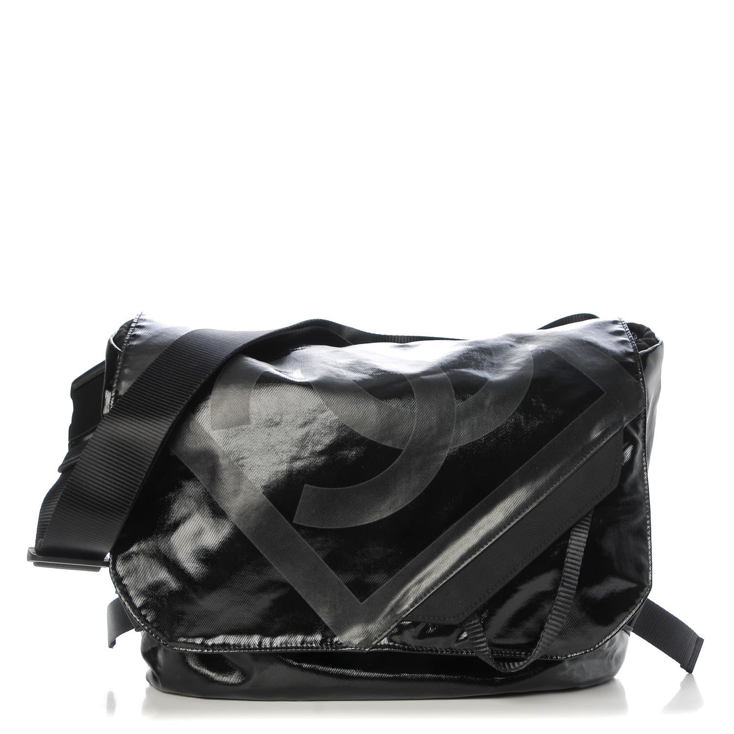Chanel Coated Canvas Sport Messenger Black 1 of 7
