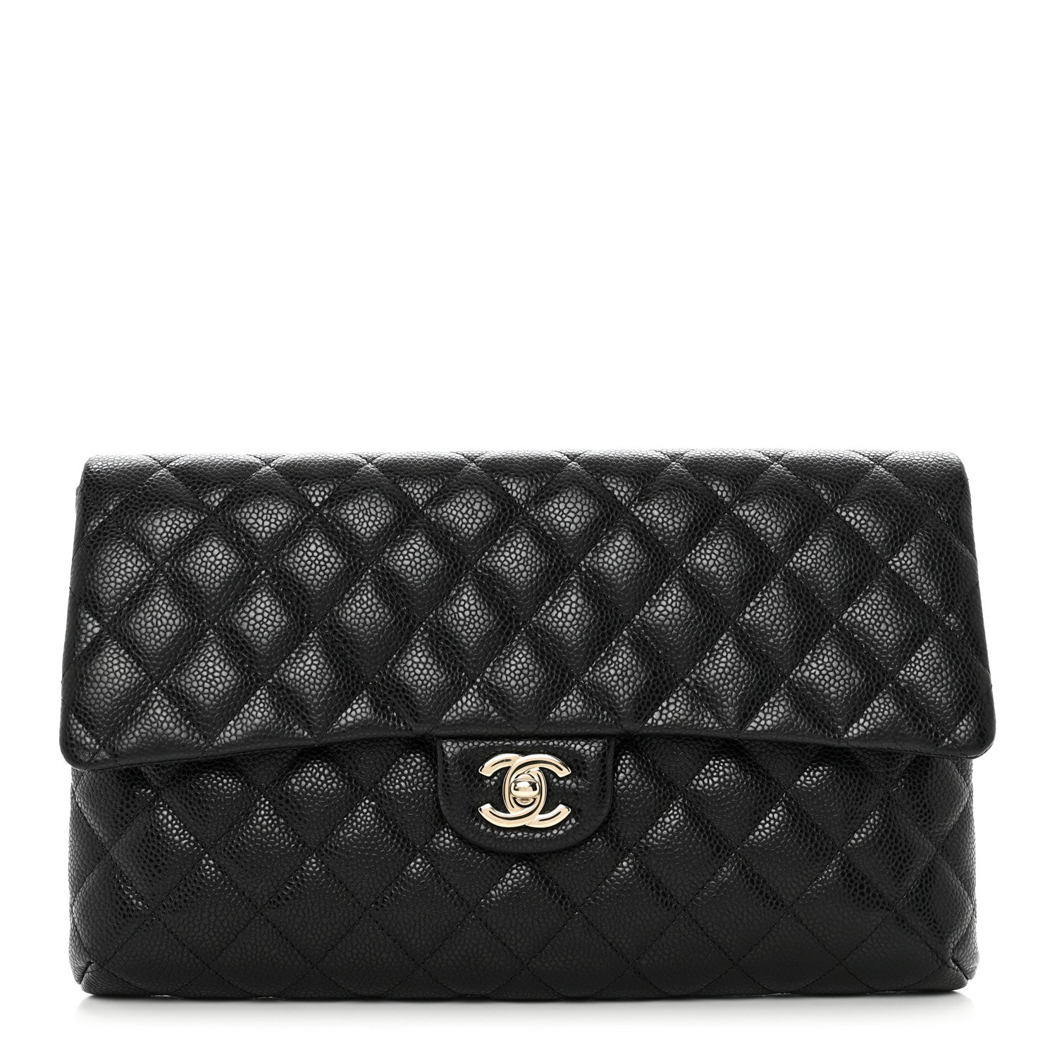 Chanel Caviar Quilted Flap Clutch Black 1 of 7