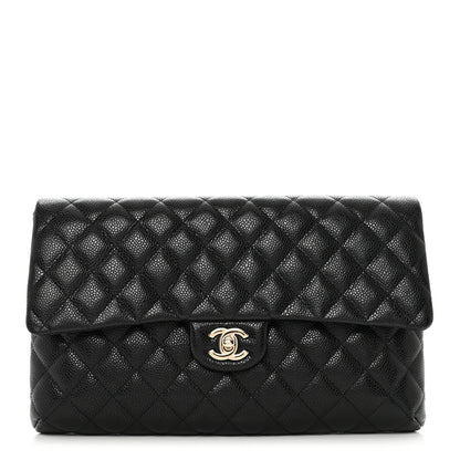 Chanel Caviar Quilted Flap Clutch Black 1 of 7