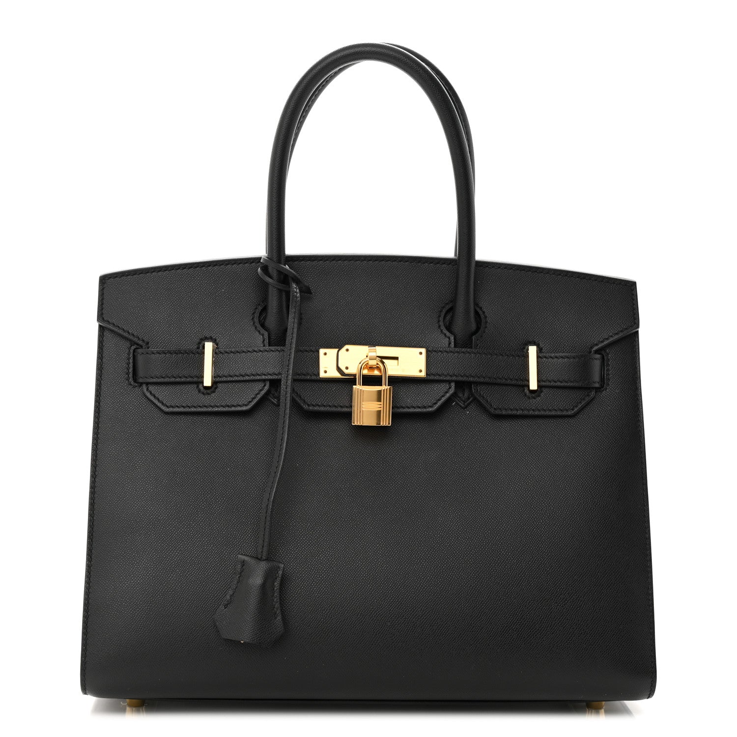 Hermes Madame Calfskin Birkin Sellier 30 Black 1 of 13