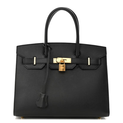 Hermes Madame Calfskin Birkin Sellier 30 Black 1 of 13