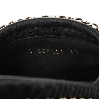 Chanel Cord Braided Chain Slide Sandals 37 Black 9 of 11