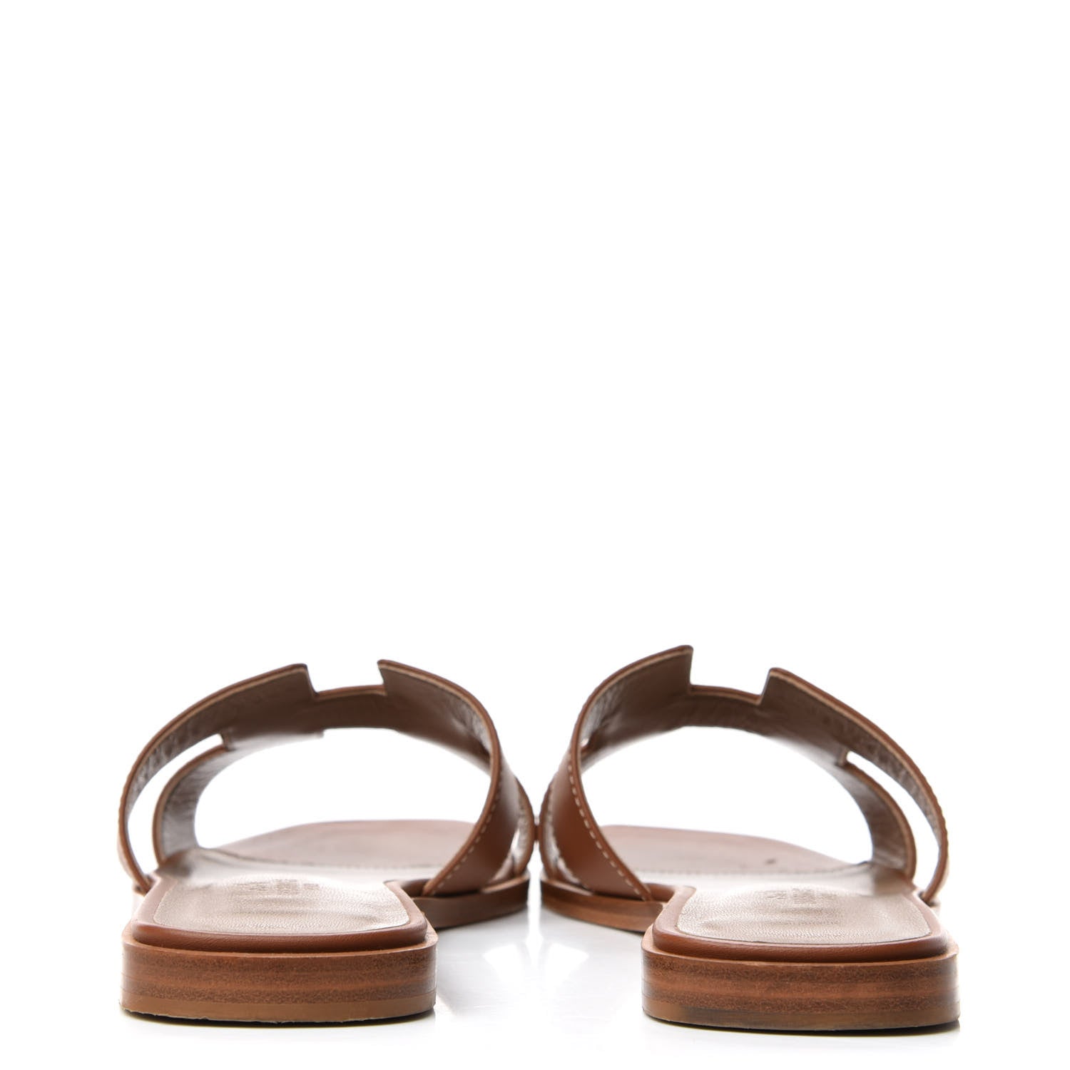 Hermes Box Calfskin Oran Sandals 37.5 Gold 7 of 11