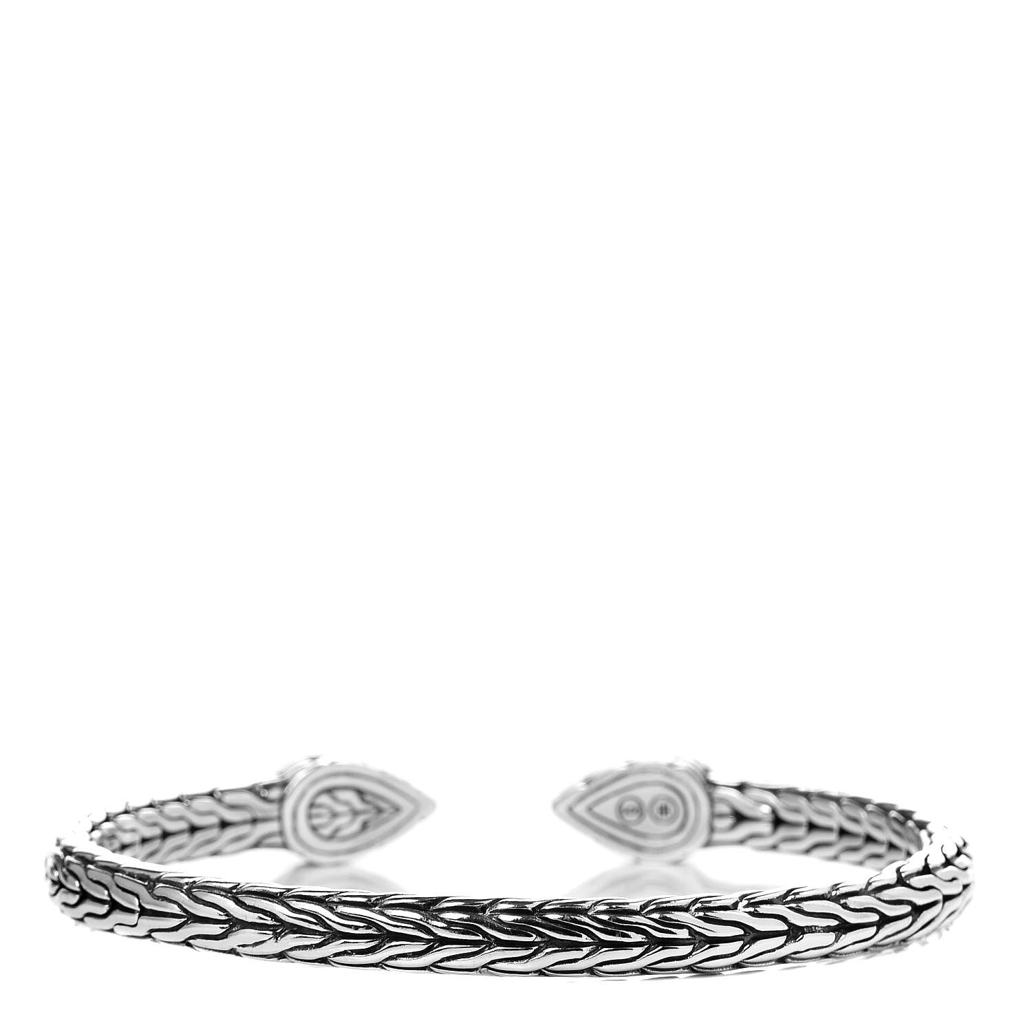 John Hardy Sterling Silver 5.5mm Classic Chain Hammered Flex Cuff Bracelet 3 of 5