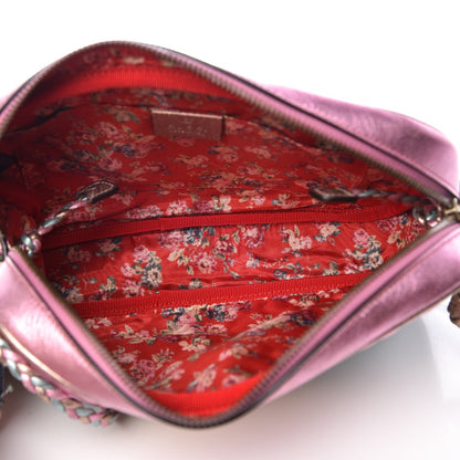 Gucci Laminated Nappa Trapuntata Small Zumi Shoulder Bag Rosa Lago Rame 5 of 8