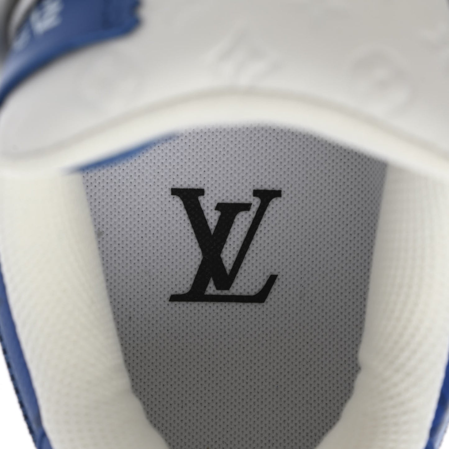 X NIKE AIR FORCE 1 Calfskin Monogram Mens Sneakers 7 Blue